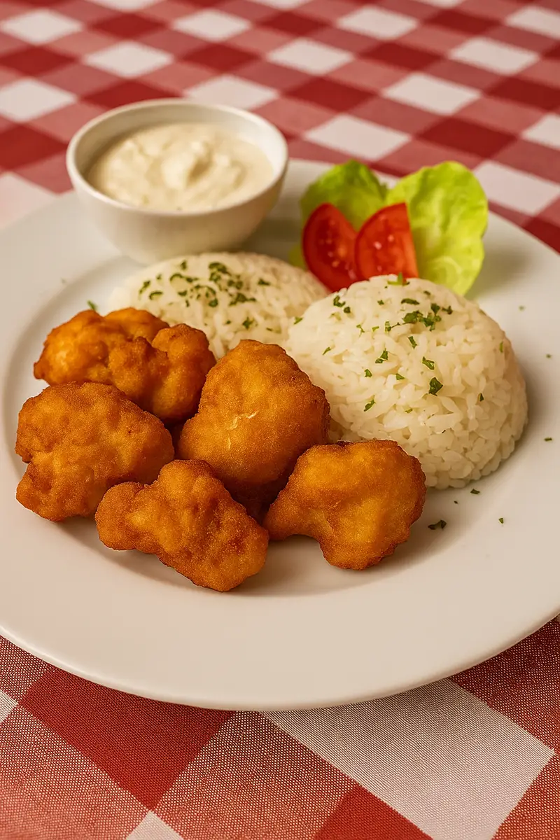 Rakott karfiol Lecsó bisztró kínálatában választható körettel